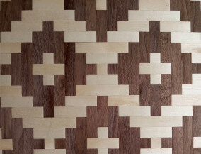 woven walnut maple veneer Chapas de madera Tejida